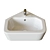 Elegant Roca The Gap Wall-Hung Sink 3D model small image 1