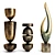 Modern Sculpture Set of 3 3D model small image 1