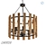 Carron 8-Light Lantern Drum Chandelier 3D model small image 1