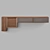 Zen Walnut Wall Cabinets: MOD Interiors Zaragoza 3D model small image 1