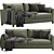 Elegant Meridiani Bisse Sofa 3D model small image 1