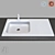 Flat Invoice Washbasin | 1000Х490 mm 3D model small image 1