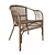 Stylish Rattan Chair: Comfort Meets Elegance 3D model small image 1