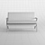 Retro Walnut Loveseat with Textured Upholstery 3D model small image 4