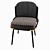 Elegant Bessie Dining Chair: Metal, Leather, Fabric 3D model small image 2
