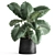 Exotic Plant Collection: Alocasia Macrorrhiza in Reclaimed Iron Coppa Pot 3D model small image 1