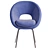 Modern Blue Dining Chair 3D model small image 2