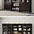 Ikea Hemnes Storage Combo: Stylish Organizer, Black-Brown 3D model small image 2