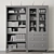 Ikea Hemnes Storage Combo: Stylish Organizer, Black-Brown 3D model small image 10