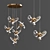 Contemporary Metal Art Chandelier 3D model small image 1