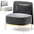 Modern Minotti Tape Armchair 3D model small image 2