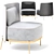 Modern Minotti Tape Armchair 3D model small image 3