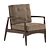 Elegant Augustus Armchair 3D model small image 1