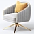 Elegant Pleated Swivel Chair 3D model small image 3