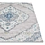 Vintage Blue Texture Rug Collection 3D model small image 2