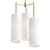 Elegant Brushed Brass Chandelier 3D model small image 1