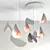 Sleek White Glider Pendant 3D model small image 3