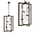 Chiswick 4-Light Pendant: Traditional Design, Modern Illumination 3D model small image 1