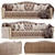 Luxury Melania Keoma Sofa 295x118 3D model small image 2