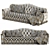 Luxury Melania Keoma Sofa 295x118 3D model small image 7