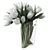 Blooming Tulip Bouquet with Aalto Finlandia Vases 3D model small image 2