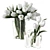 Blooming Tulip Bouquet with Aalto Finlandia Vases 3D model small image 3