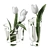 Blooming Tulip Bouquet with Aalto Finlandia Vases 3D model small image 4