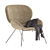 Contemporary Uchiwa Armchair: Stylish & Comfortable 3D model small image 1