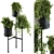 Elegant Black Box Plant Stand 3D model small image 1