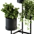 Elegant Black Box Plant Stand 3D model small image 2