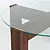 Sleek Wood and Glass Coffee Table 3D model small image 3