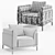 Vittoria Armchair: Elegant and Versatile 3D model small image 10