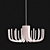 Elegant Rousseau Oval Chandelier 3D model small image 3