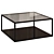 Modern Black Glass Coffee Table 3D model small image 1