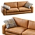 Modern Leather Sofa: Vibieffe 810 FLY 3D model small image 3