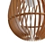 Modern Wooden Teardrop Pendant 3D model small image 3