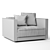 Elegant Flexform LUCIEN Armchair: Sophisticated Design & Comfort 3D model small image 4