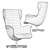 Elegant Giorgetti Bergere Armchair 3D model small image 5