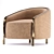 ErgoLux Armchair: Ultimate Comfort in Style 3D model small image 1