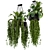 Metal Box Hanging Plants - Set 89 3D model small image 3