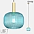 Industrial Glass Pendant Light 25cm 3D model small image 1