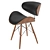 Sleek Gerald Black Chair 3D model small image 5