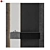 Sleek Black Bathroom Set 3D model small image 1