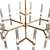 Elegant Marina Chandelier | Soft Gold & Clear Pyrex Glass 3D model small image 2