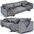 Modern Bristol Poliform Sofa 3D model small image 3