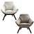 Contemporary Comfort: Florentia Armchair 3D model small image 3