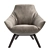 Contemporary Comfort: Florentia Armchair 3D model small image 6