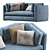 Hackney 2-Seater Sofa by HAY 3D model small image 3