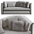 Hackney 2-Seater Sofa by HAY 3D model small image 5