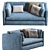 Hackney 2-Seater Sofa by HAY 3D model small image 6